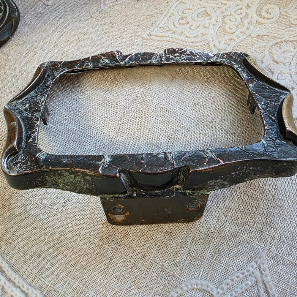 Vintage Amerock Carriage Metal Soap Dish Holders Antique Brass Brutalist MCM